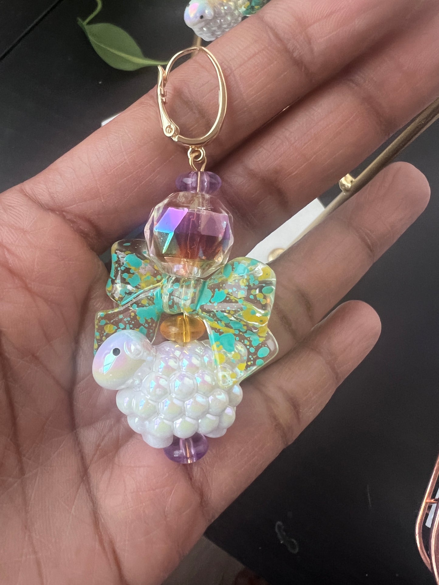 Little Bow Sheep Earrings